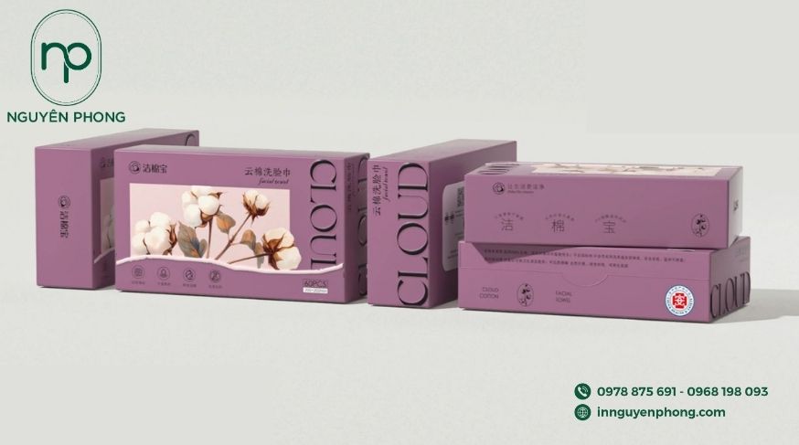 Mẫu hộp giấy đựng khăn tắm nổi bật 